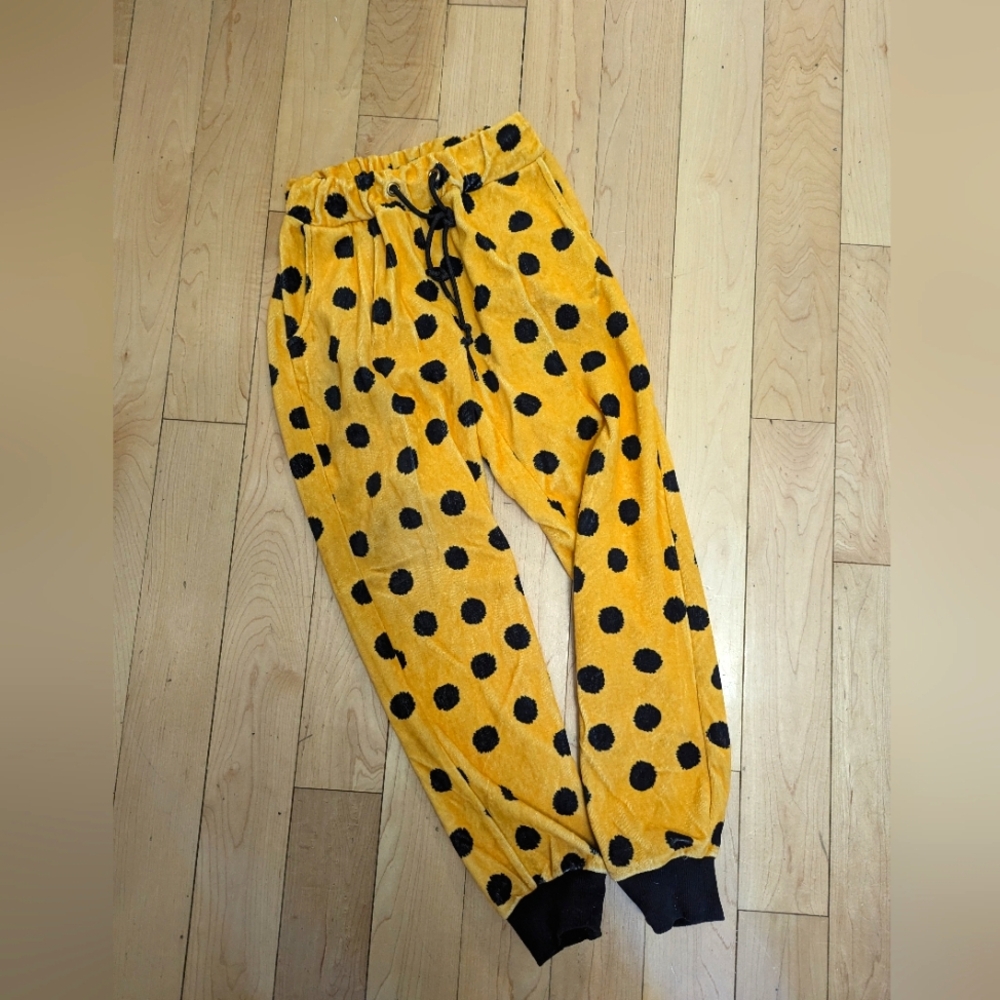 Raspberry Republic velour animal spots joggers